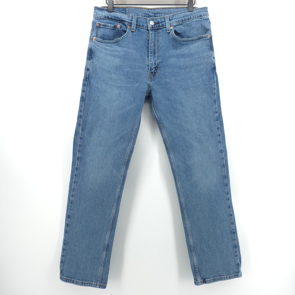 Levi's Mens Jeans 505 Regular Fit 32x30 Blue Medium Wash Straight Leg Denim